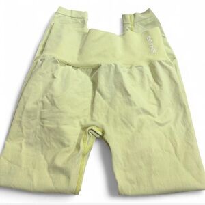 Dfyne Yellow Athletic Leggings